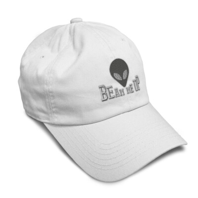 Soft Women Baseball Cap Alien Head Beam Me up E Embroidery Dad Hats for Men