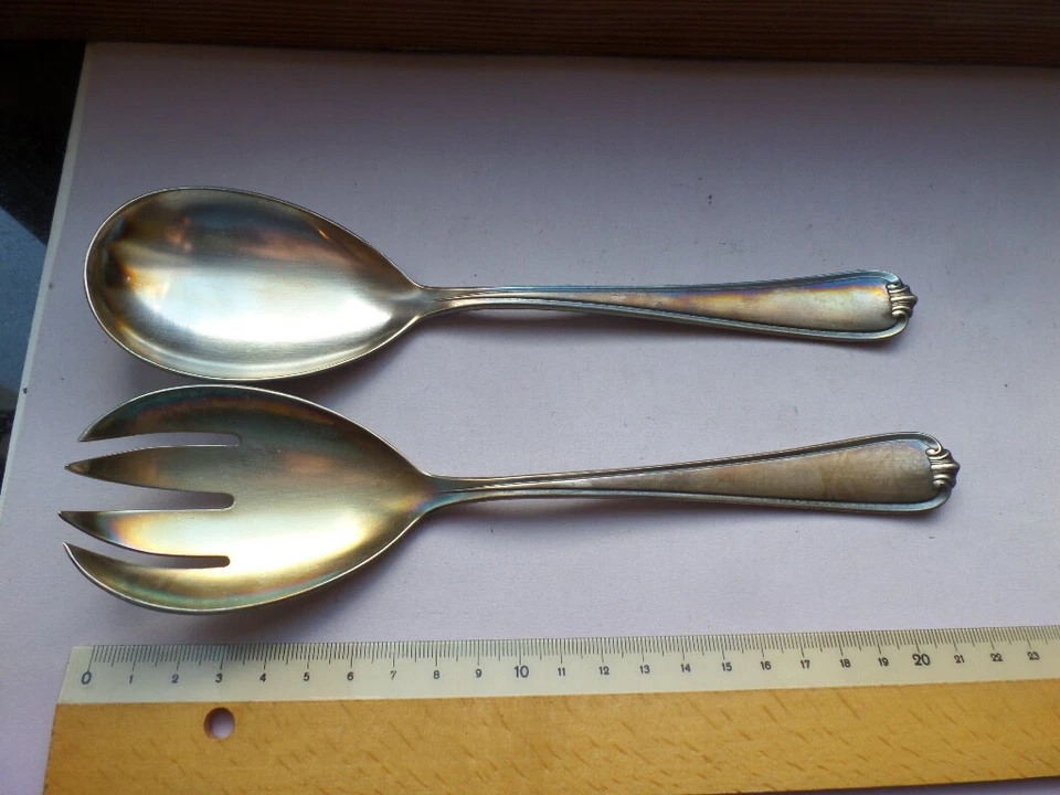 Salatbesteck Besteck BSF Wilkens & Söhne Bremen versilbert 90er ungebraucht