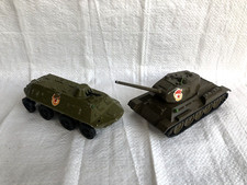 VINTAGE Children's toy Tank T-34 and armored personnel carrier made USSR