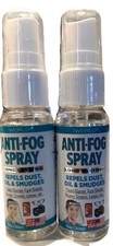 Anti Fog Spray 1oz 2pk Repels Dust, Oil, and Smudges Cleans Glasses, Lenses etc.