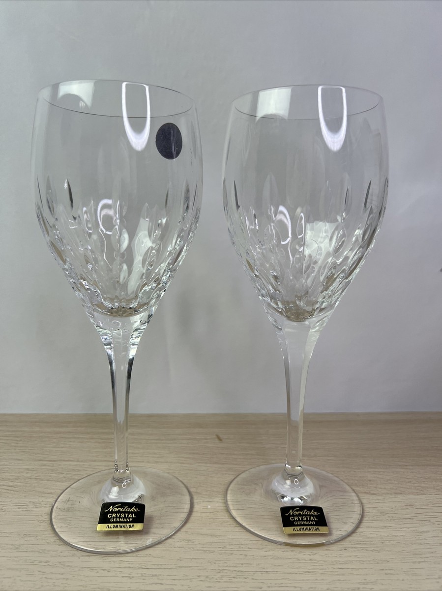 Noritake Full Lead Crystal Wine Goblet, Set Of 2, West Germany | eBay