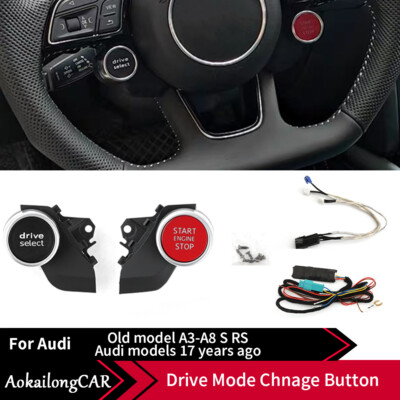 LED Steering Wheel Engine Start Stop Switch Driving Set Fit For AUDI A3-A8 S RS