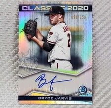 Bryce Jarvis RC SP Auto /250 📈2020 Bowman Chrome Class of 2020 Silver Refractor