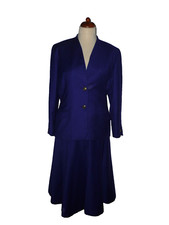    ALEXON  WOOL COLLARLESS   SUIT    UK 14     30" WAIST      BRITISH MADE
