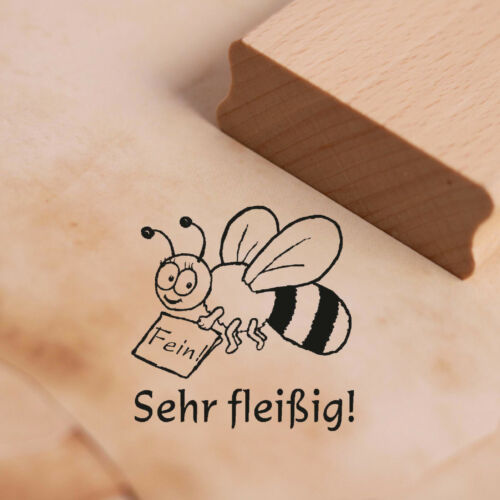 Timbro motivo api molto diligente - ape - timbro insegnante scuola bambini nota - Foto 1 di 2