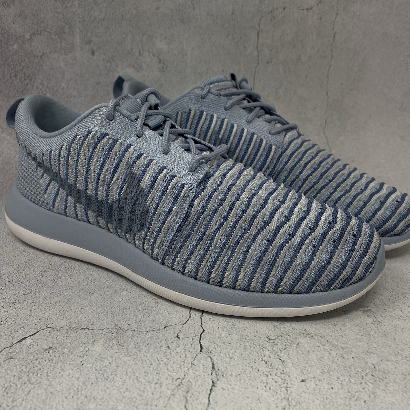 Nike Flyknit Roshe 2 Blue Running Athletic Sneakers Shoes Womens Sz 9 M
