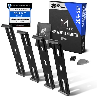 KLETTMAX   3D Kennzeichenhalter nur für 3D Kennzeichen