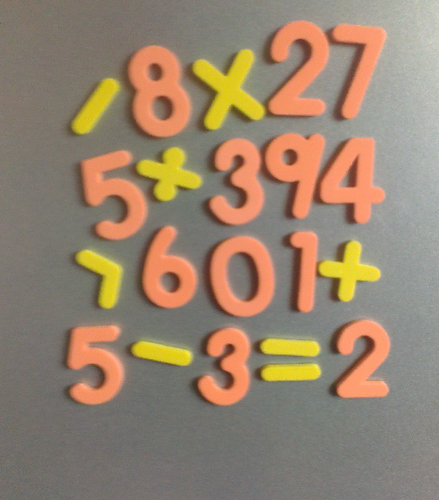 Magnetic Fridge Numbers and symbols (Set of 62 pieces)