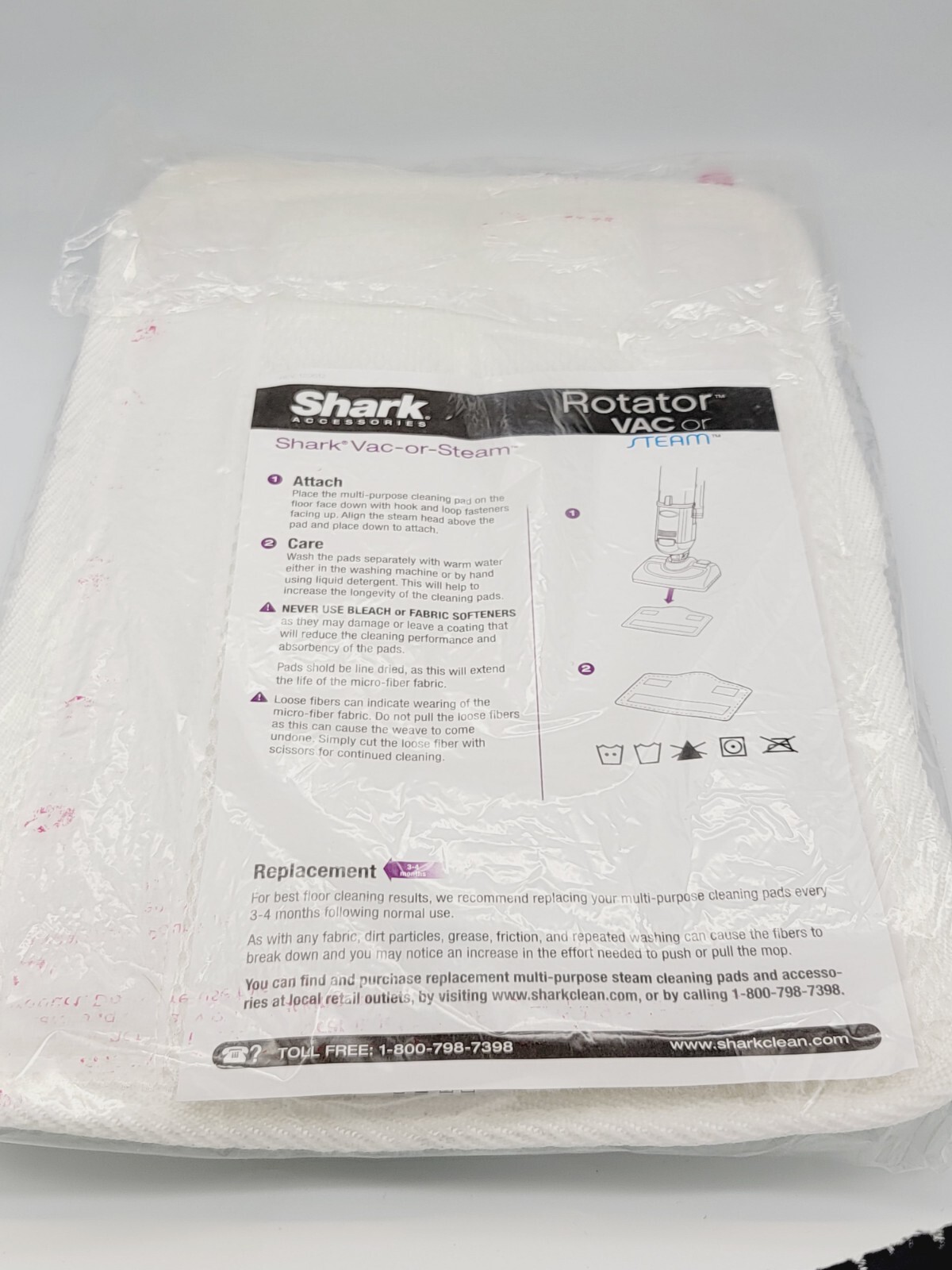 SHARK 2 in 1 VAC then STEAM Premium Heavy Duty Replacement Mop Cleaning Pads. 2X eBay