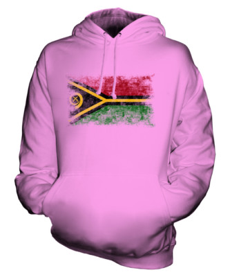 VANUATU DISTRESSED FLAGGE UNISEX HOODIE TOP NI-VANUATU VANUATUAN GESCHENK