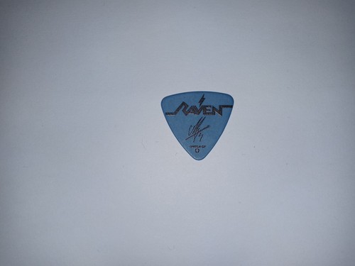 RAVEN All For One Logo JohnG Signature Concert Tour Stage Blue GUITAR PICK