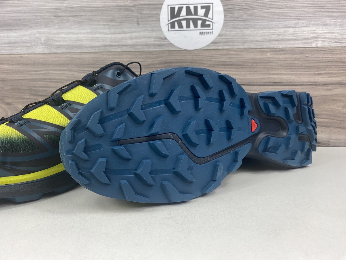 Men's Salomon XT-6 Skyline Carbon Lime Blue Yellow Running (474404