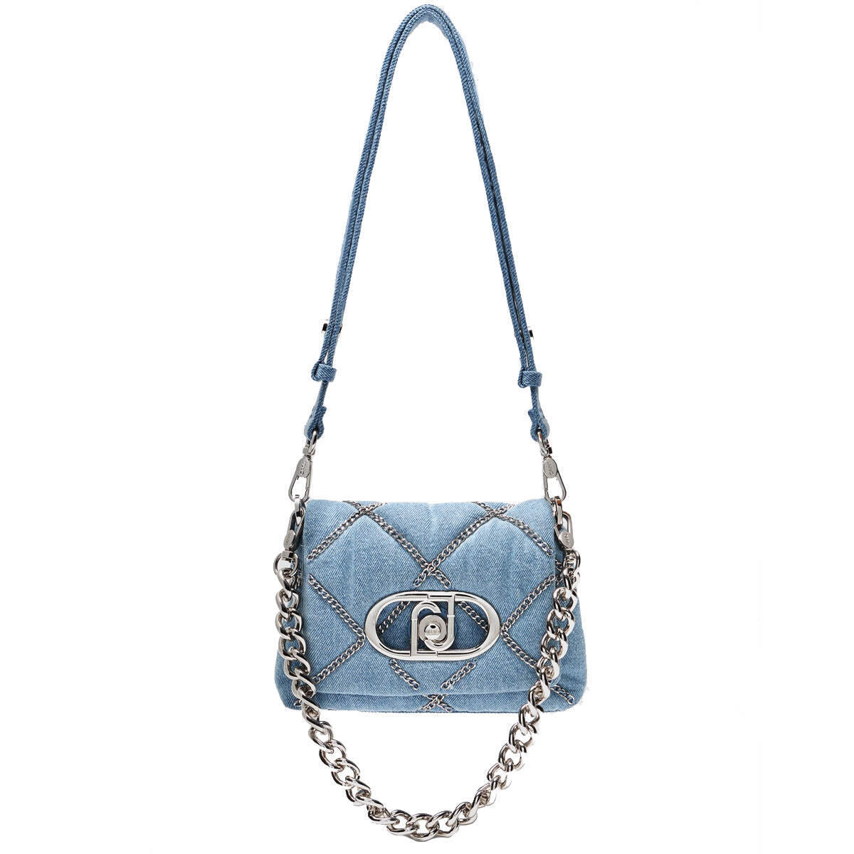NEW Liu Jo - LaPuffy Light Denim Shoulder Bag - AA5269T9779