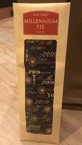 VINTAGE “PAST TIMES” Millennium Tie-NIP-RARE!! - product listing photo