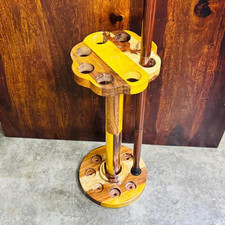 22'' Wooden Walking Stick Stand Cane Holder Display Umbrella Rack Golf Entreyway