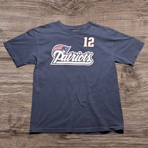 Vintage Y2K Reebok Tom Brady New England Patriots NFL Football T-Shirt Size L