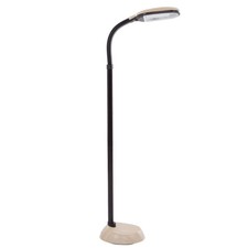 Natural Sunlight Floor Lamp 62 Inch Adjustable Bendable Neck Light Wood Grain