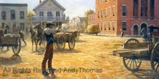 Wild Bill Hickok vs Dave Tutt Canvas Giclee Artist Proof by Andy Thomas, 18x36