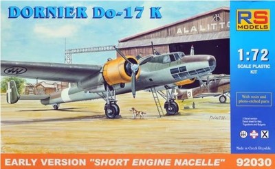 RS MODELS 92030 MAQUETTE DORNIER 17 KA 2 1/72 (3 decal v. for Yugoslavia, Italy,