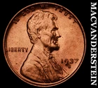 1937-S Lincoln Wheat Cent - Red Choice Gem Brilliant Unc  Lustrous  #i1510