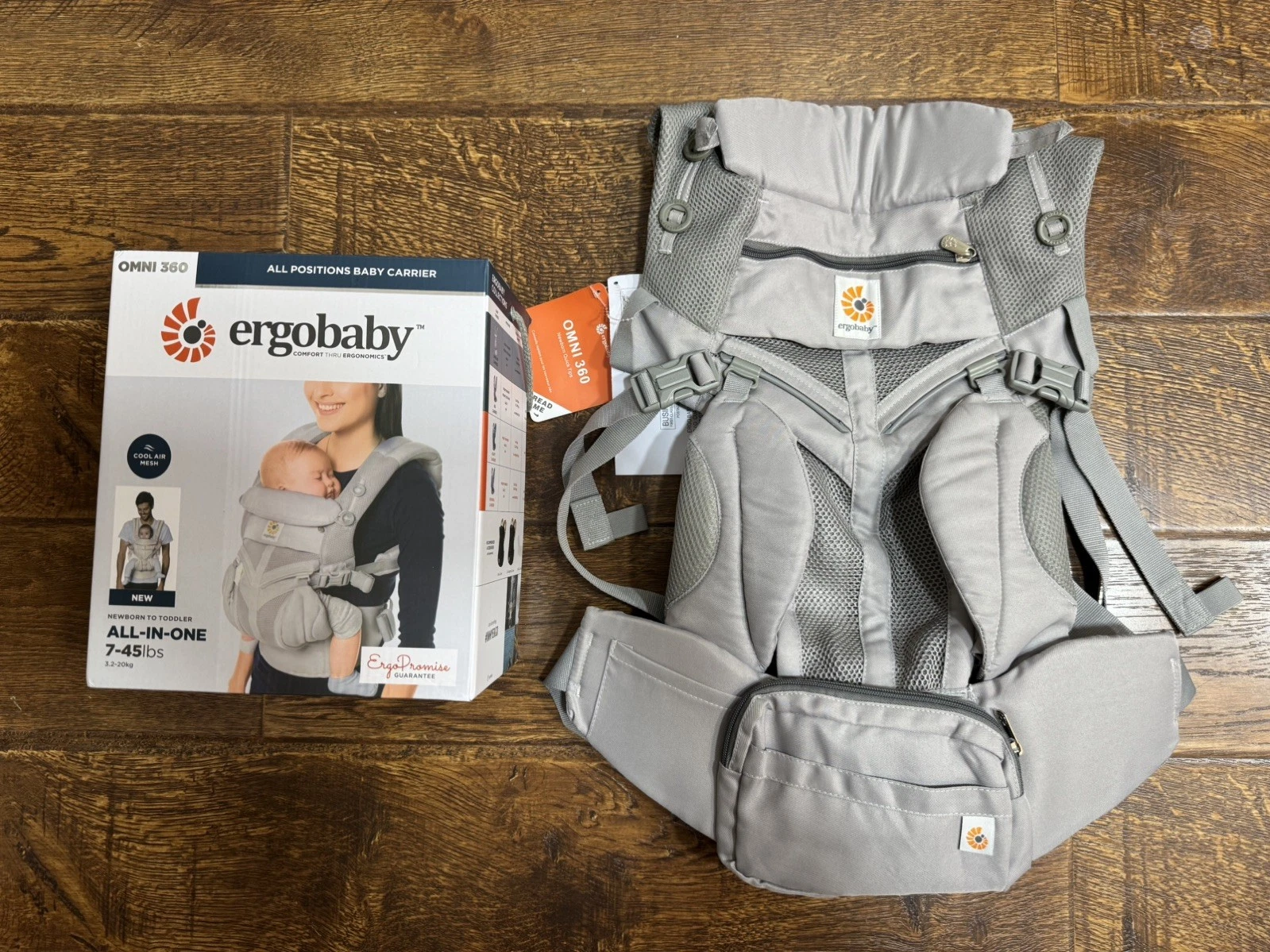 Ergobaby Omni 360 Baby Carrier - Cool Air Mesh - Pearl Grey