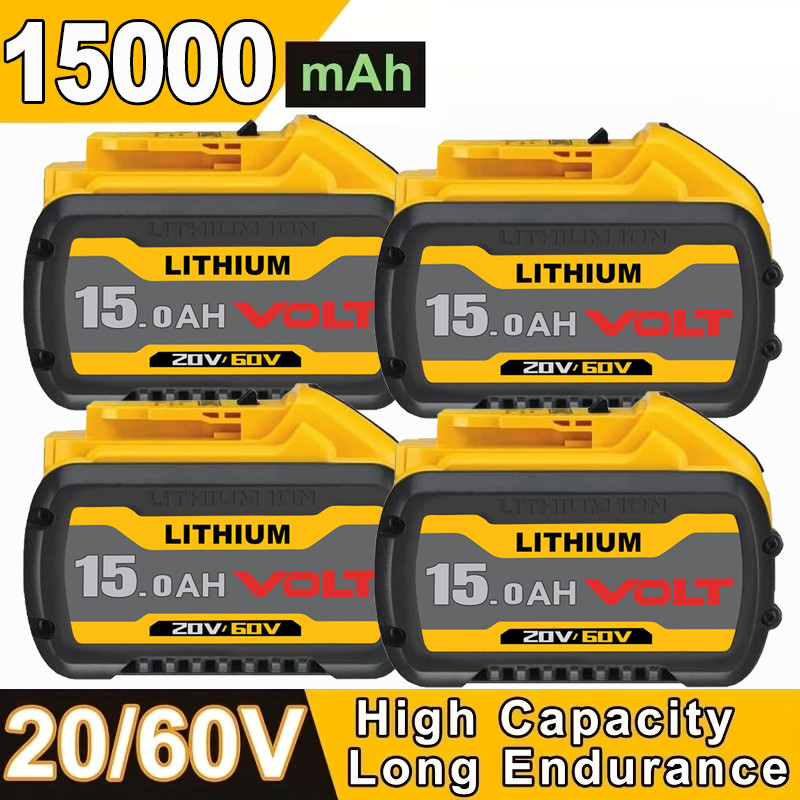 DEWALT DCB609, DCB612, DCB606-2 공구용 15.0Ah 20V/60V FlexVolt 배터리 4개입 2