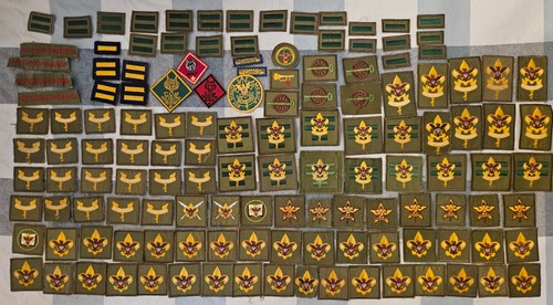 Lot of 134 Vintage Official BSA Old Rank Patrol Uniform Patches