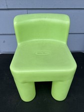 Vintage Little Tikes Toddler CHILD SIZE Lime Green Chunky Chair  Plastic Sturdy