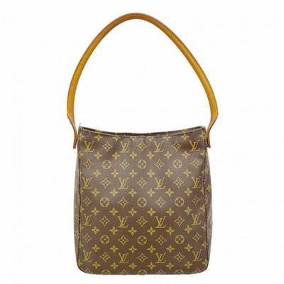 Louis Vuitton Monogram Looping GM Shoulder Bag M51145 LV Brown Leather Authentic