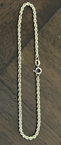 14K 1 g Yellow Gold Classic Traditional Rope Chain Bracelet 7” - Picture 6 of 6