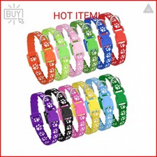 Chenkaiyang 12 Pack Puppy Collars for Litter, Adjustable Puppy ID Collars Soft N