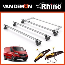 Ford Transit Custom Roof Rack for 2013-24 GEN1 - 3 Bars, Roller & Ladder Clamps