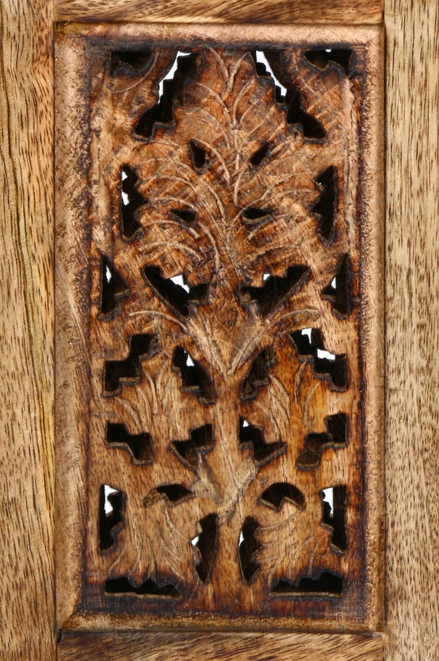 Table Basse En Bois Orientale Pouf Table De Fleurs Pliable Ronde Petite 45 - Photo 4/4