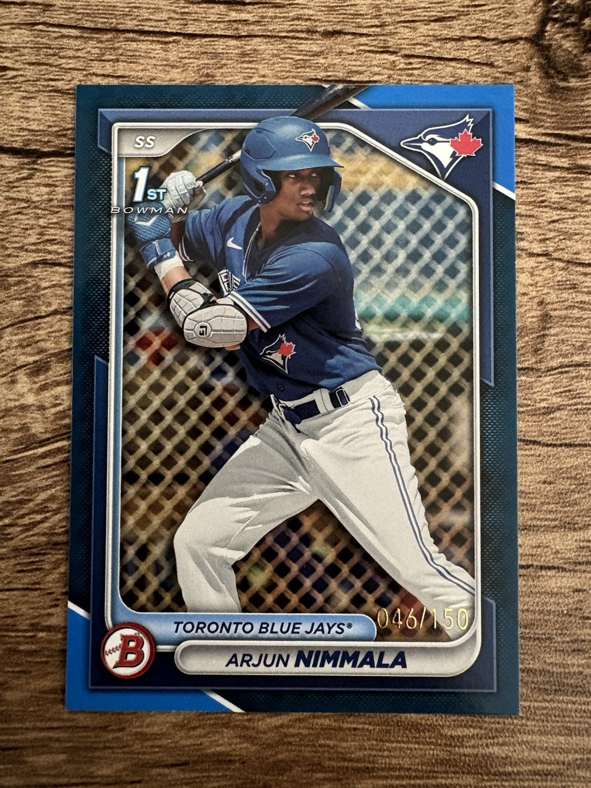 2024 Bowman Arjun Nimmala Blue 1st Paper Prospect /150 Blue Jays