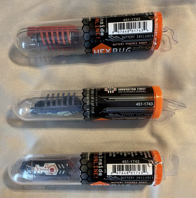 HEXBUG nano Galileo Series Micro Robotic Creatures Glows-in-Dark Lot of 3