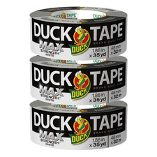Duck Brand Max Strength Duct Tape: 1.88 in. x 35 yds. White  3 Rolls 