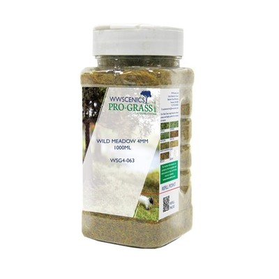 WWScenics WSG4-063 4mm Wild Meadow Static Grass 1000ml Bottle