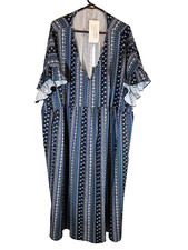 Bloomchic Women's Dress 30 (5xl) Polyester Blue Print Plus Size