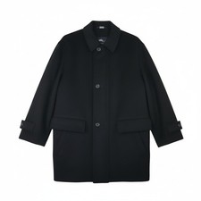Vintage Burberry London Men's EU52/US42 Black Lambswool Cashmere Coat Jacket