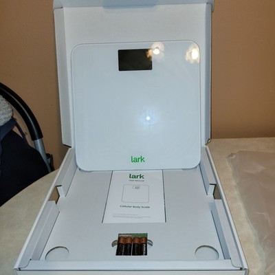 Lark White Cellular Body Weight Scale Links to LK-GBS-2104 Used 1 Time See Notes
