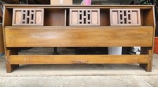 Vintage MCM Walnut Storage Headboard White Furniture Company