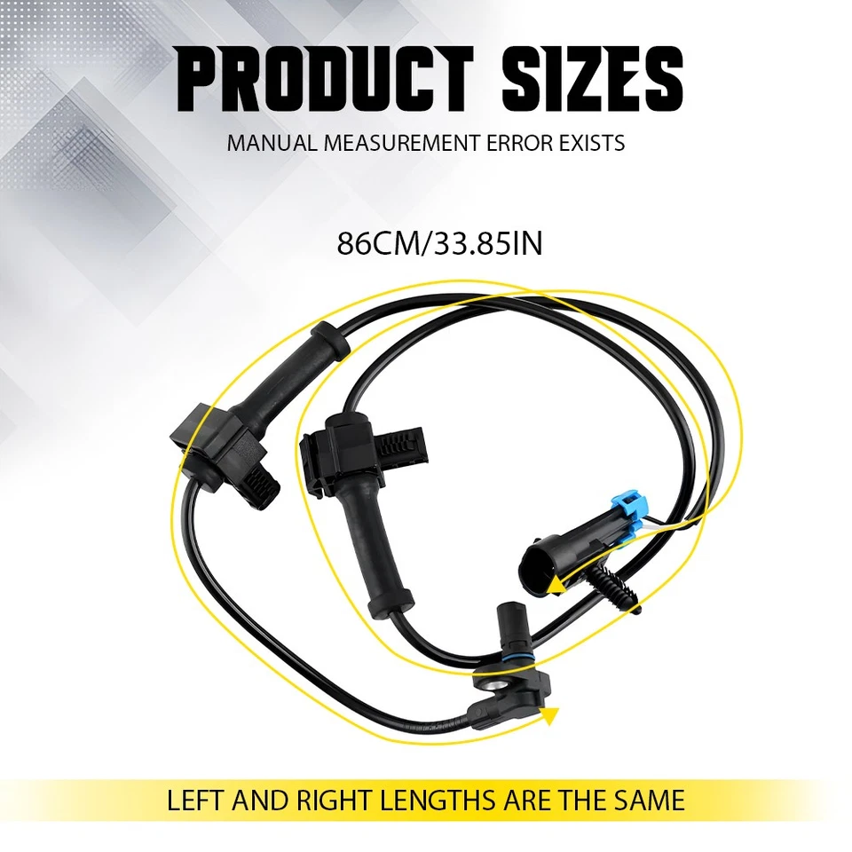 Rear ABS Speed Sensor Set For 2007-2013 Chevrolet Silverado 1500 B Foto 4 de 4