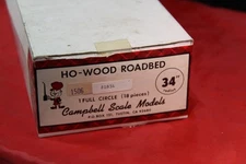 1365 - Campbell Scale Models - HO Roadbed - 34" Full Circle -18 Pieces - [1834]