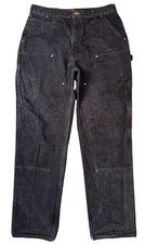 CARHARTT  Size 34x34  BLACK Double-Leg CARPENTER JEANS  100 Cotton  B138