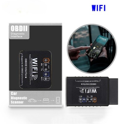 ELM327 V1.5 WiFi OBD2 Scanner Black Car Diagnostic Tool 