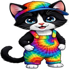 30 Custom Colorful Kitten Personalized Address Labels