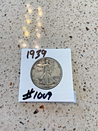 1939 Walking Liberty Half Dollar--VF-Free Shipping