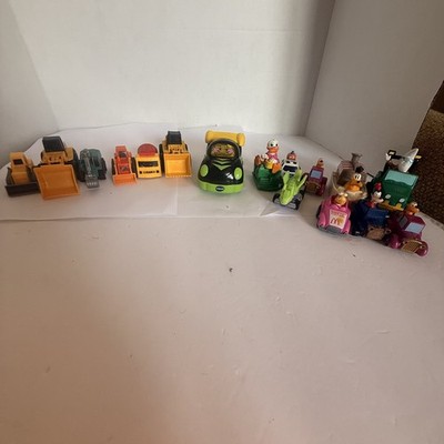 7 Micro  Construction vehicles  set & 8 McDonald toys+ vtech car