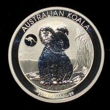 2017 Australian Koala Kangaroo Privy Mark 1oz .999 Fine Silver, Scuffed Capsule