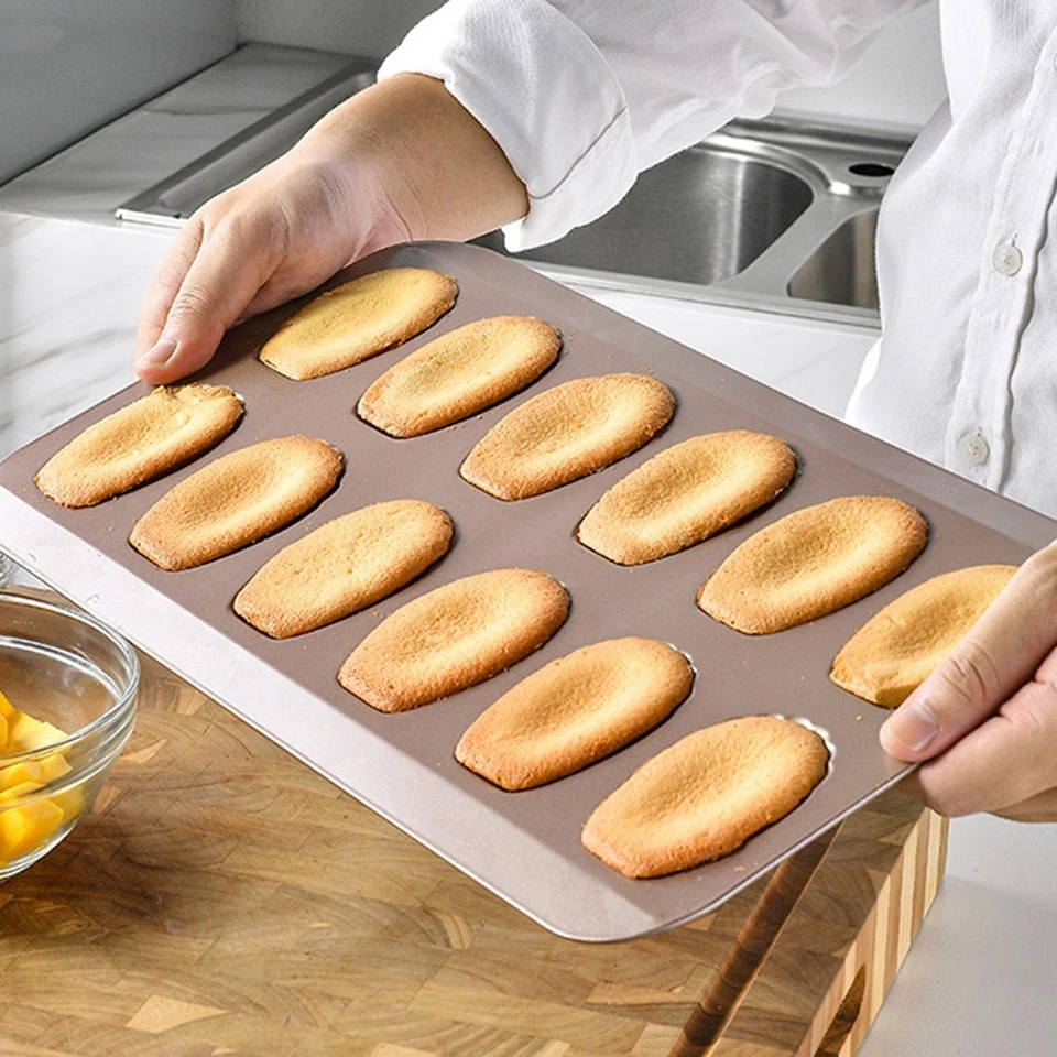 Edelstahl Antihaft Backformen für Mini Kuchen und Kekse mit 12 Hohlräumen - Bild 4 von 4